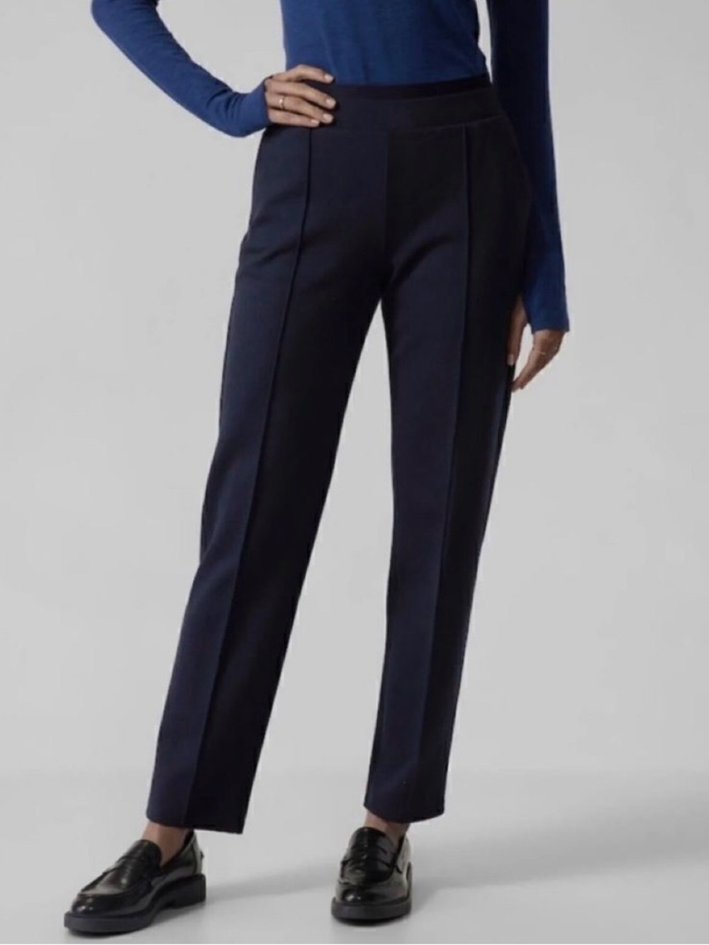 Athleta 16 Venice Pintuck Ankle Pant Minimalist Performance Athleisure UPF 50+